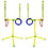 Thumbnail: First N’ Ten backyard target toss game with two yellow goal posts, tripod bases, and colored throwing rings