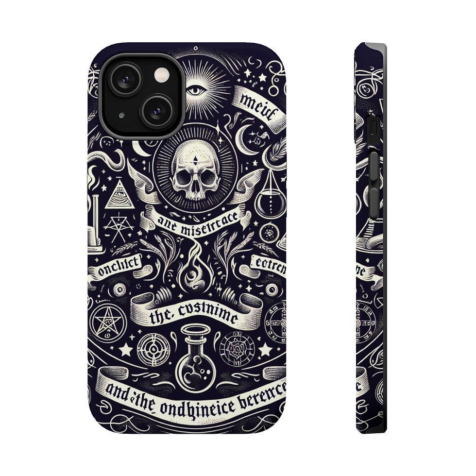 Thumbnail: Phone Case - Skull Tattoo Occult Emo Gothic Design Ed Hardy Inspired