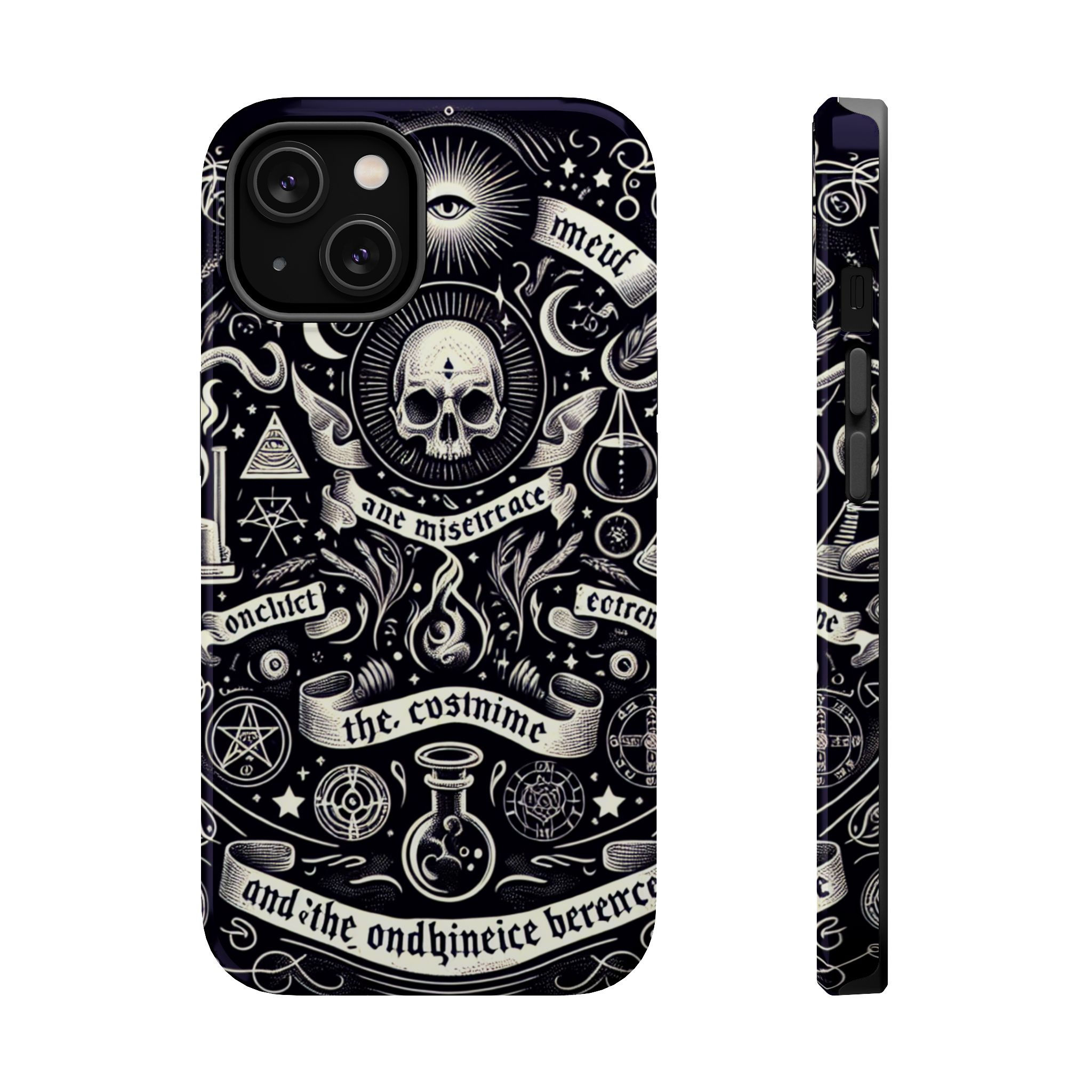 Phone Case - Skull Tattoo Occult Emo Gothic Design Ed Hardy Inspired