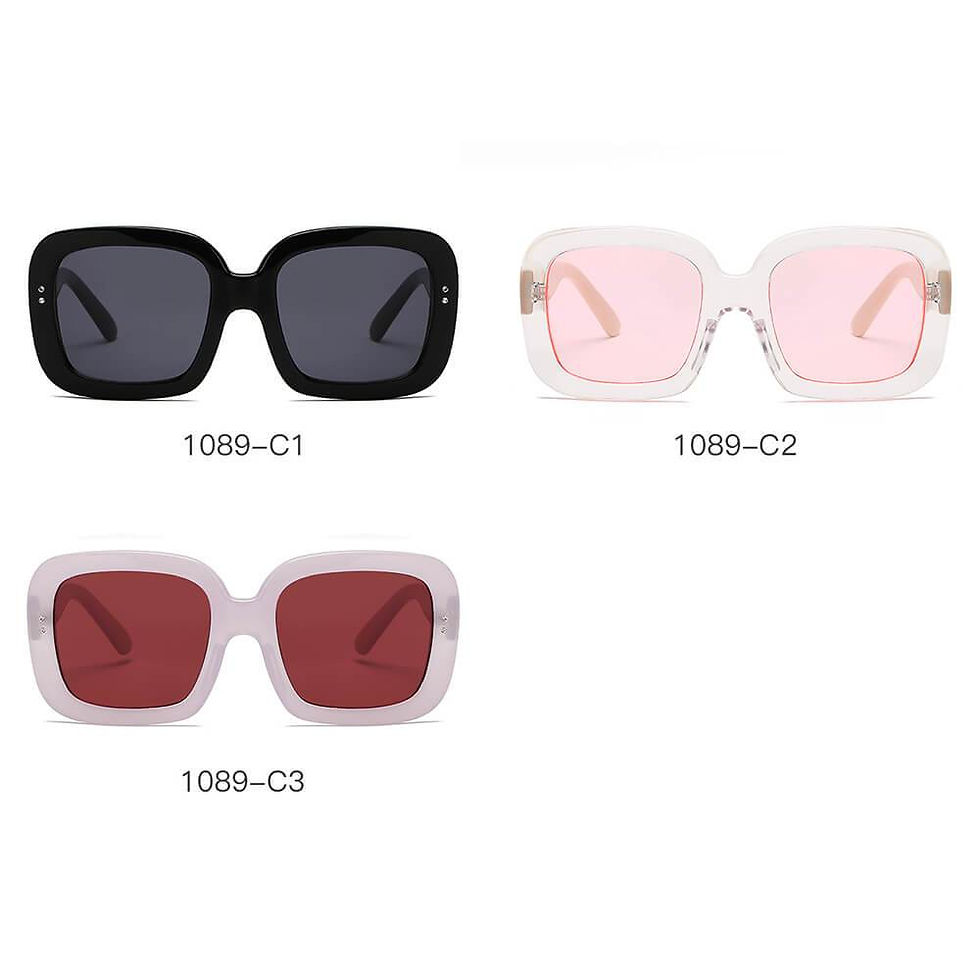 Thumbnail: CLEMSON | Women Retro Trendy Vintage Bold Square Oversize Sunglasses