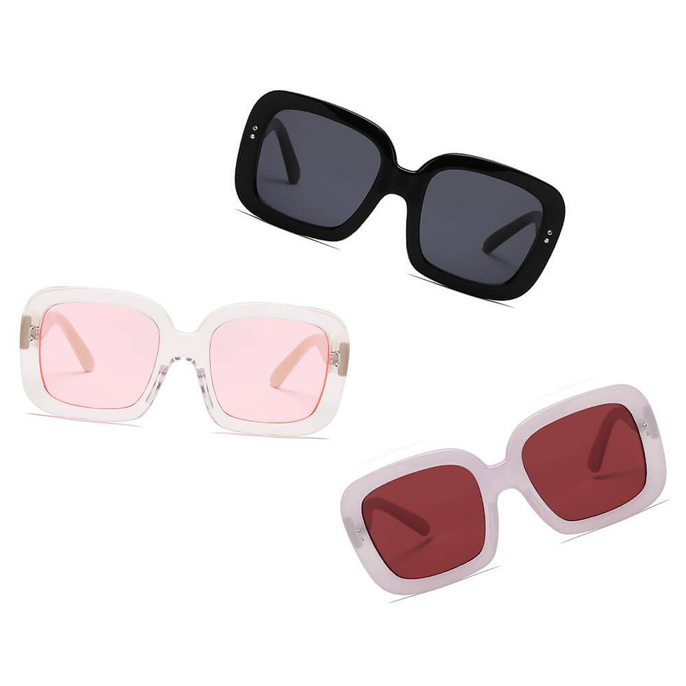 Thumbnail: CLEMSON | Women Retro Trendy Vintage Bold Square Oversize Sunglasses