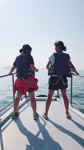 真鍋島で魚釣り