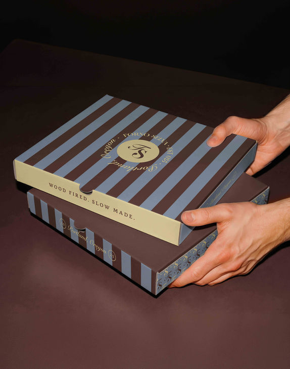 Maison Brand Kit secondary packaging box mockup — semi-custom hospitality brand identity by Studio Ruby Signorelli