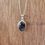 Thumbnail: Jet Sterling Silver Pendant & Chain - Pendant = 3.24g