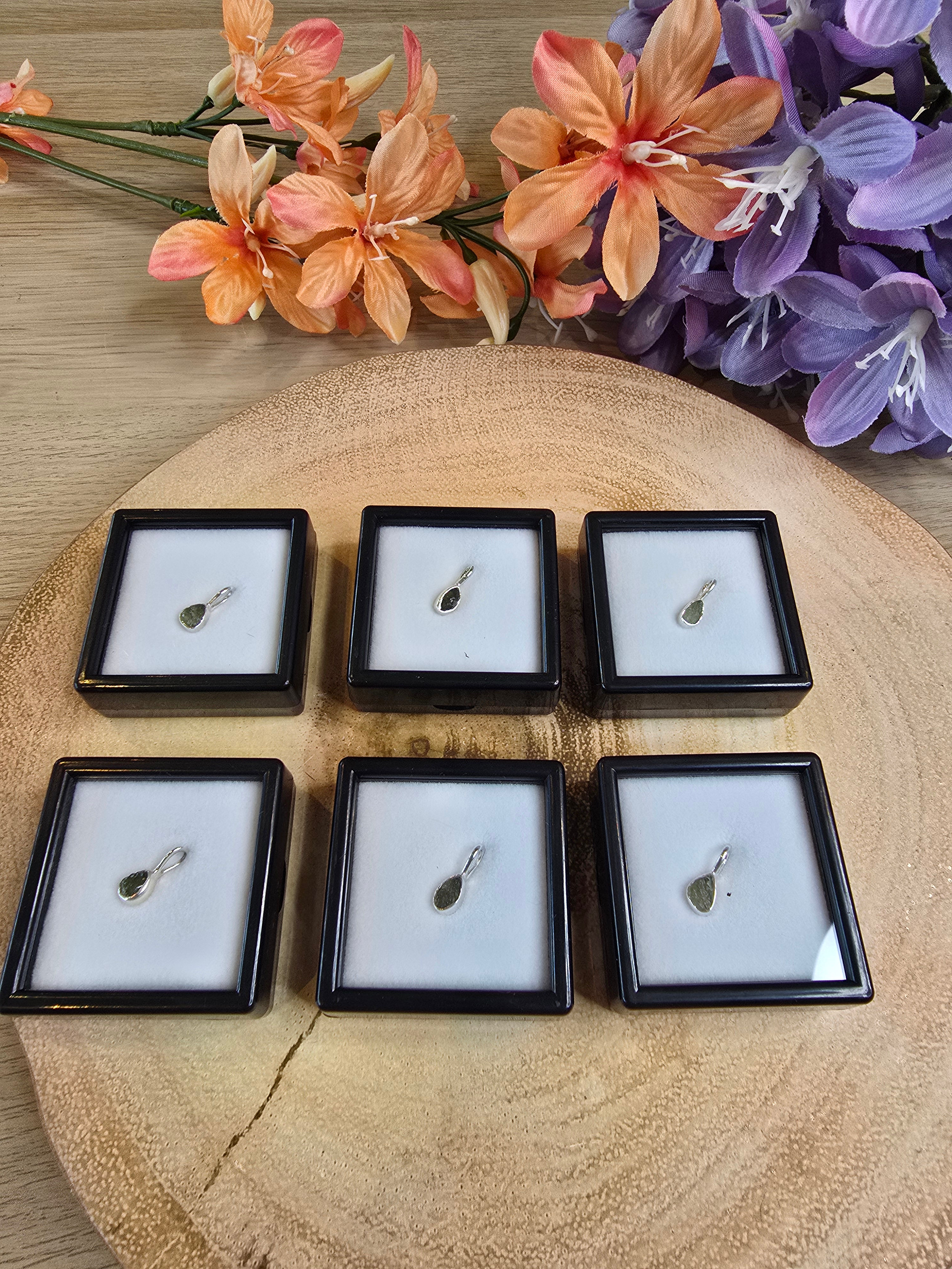 Mini Moldavite Sterling Silver Pendant Only - 2