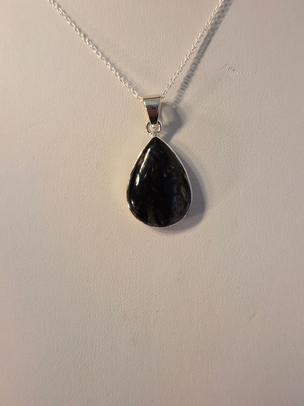 Thumbnail: Golden Serephinite Sterling Silver Pendant and Chain – 5.3g