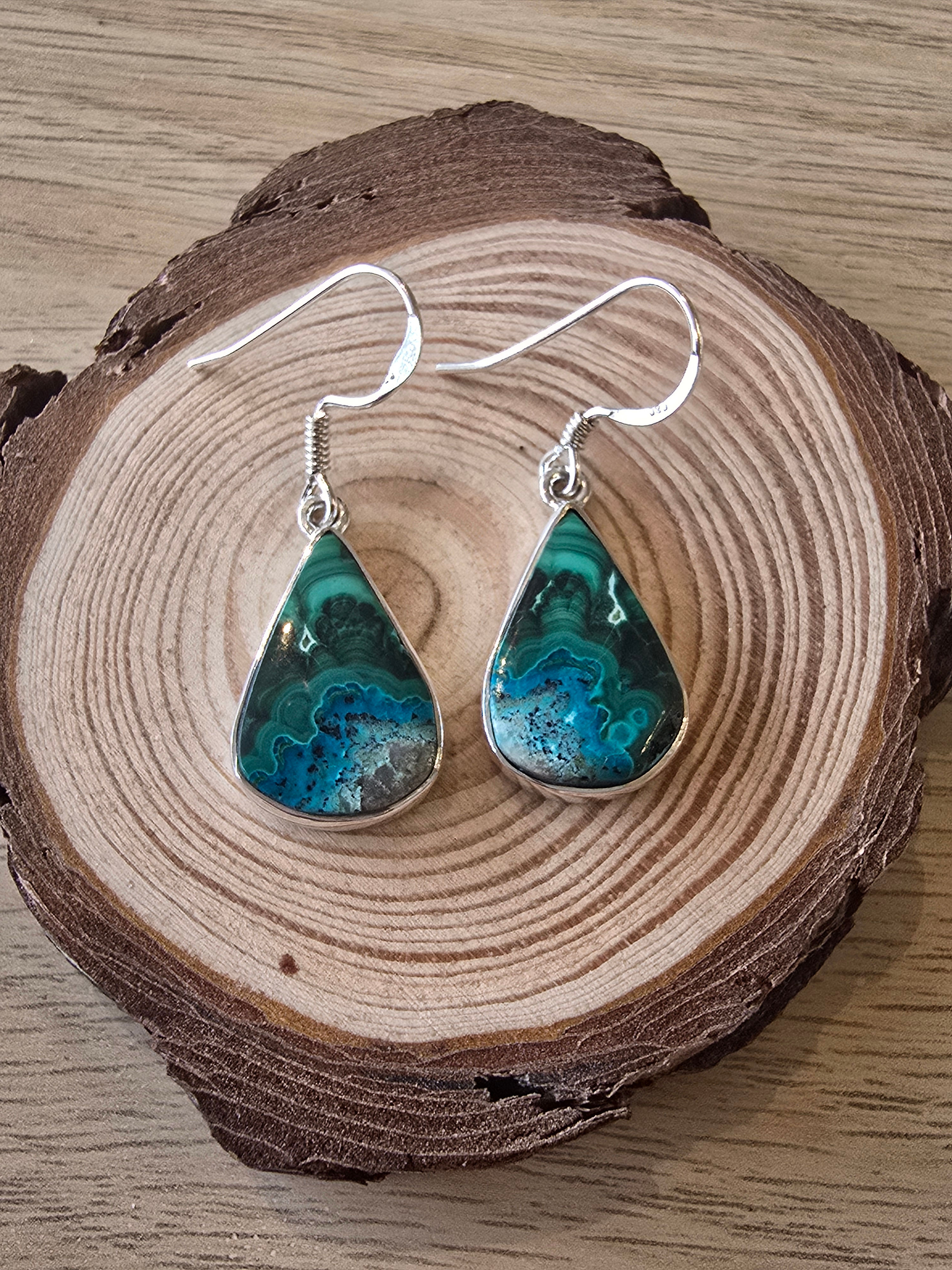 Malacholla Sterling Silver Drop Earrings