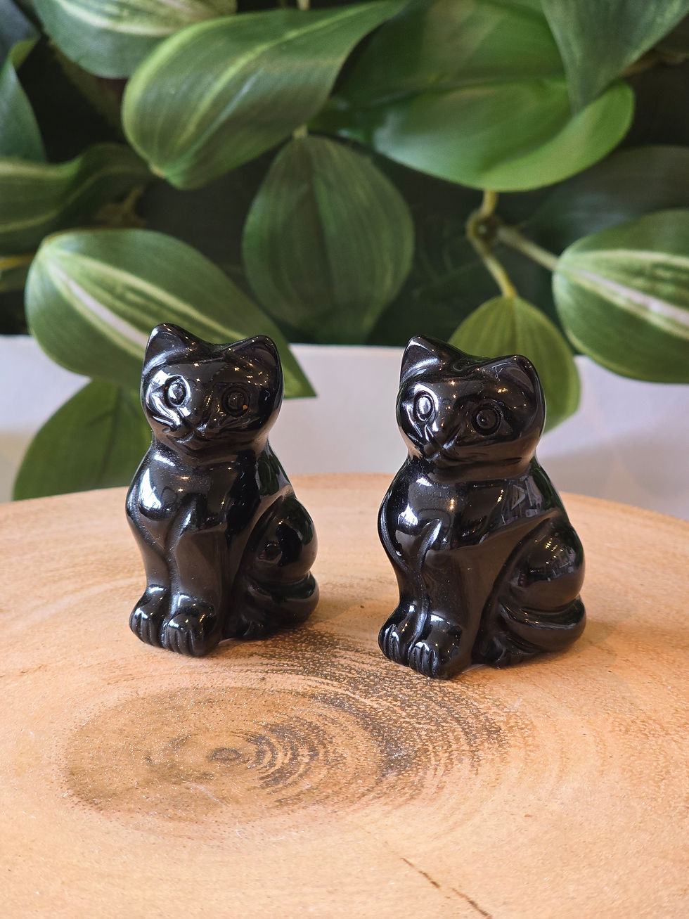 Black Obsidian Cat Carving - 5cm x 3cm