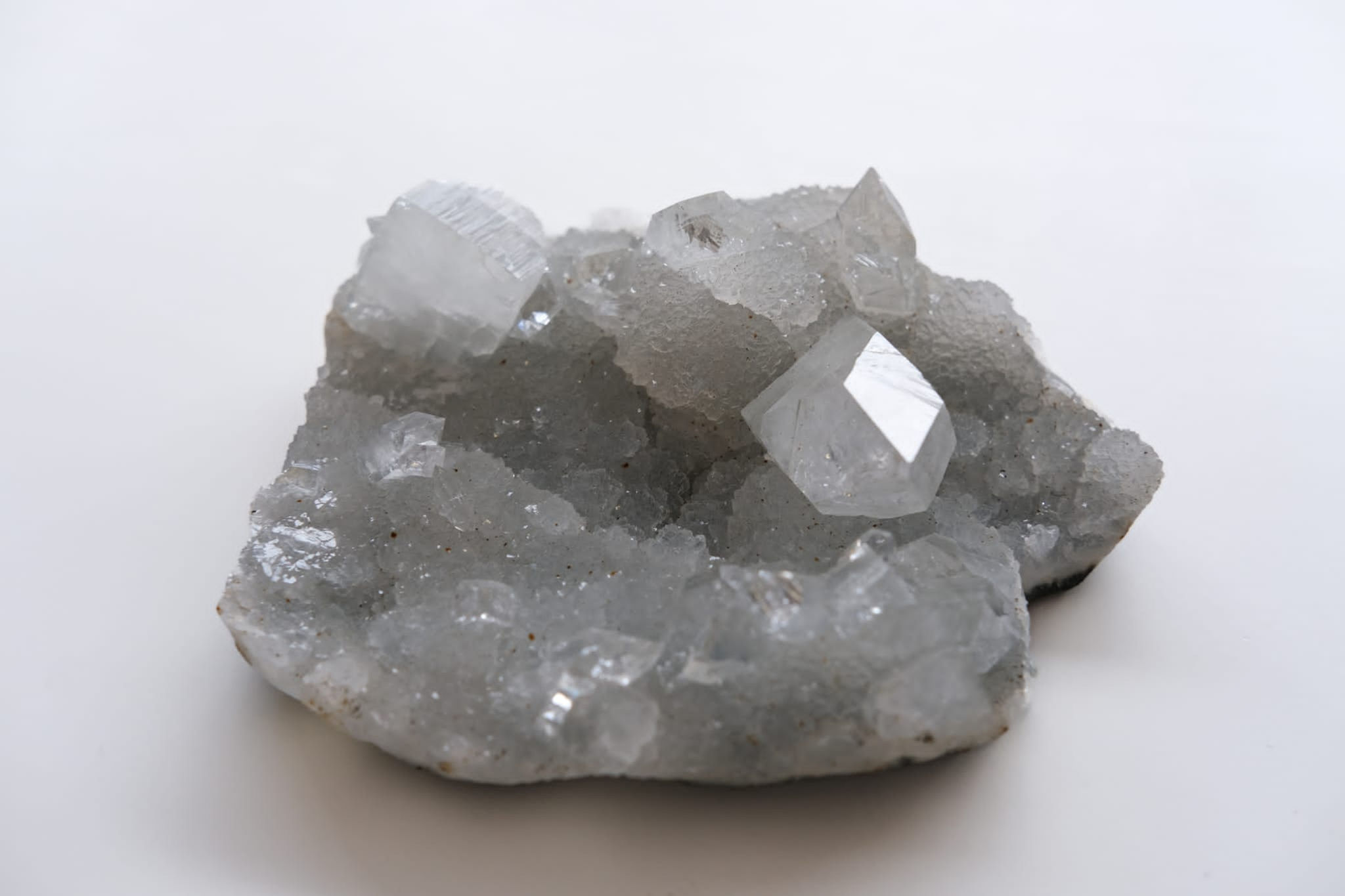 Apophyllite Cluster, druze base - 267.5g -  AAA Grade - from India