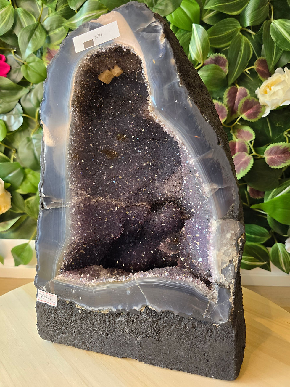 Natural Agate with Amethyst Cathedral - 9.61Kg - 30cm x 19cm