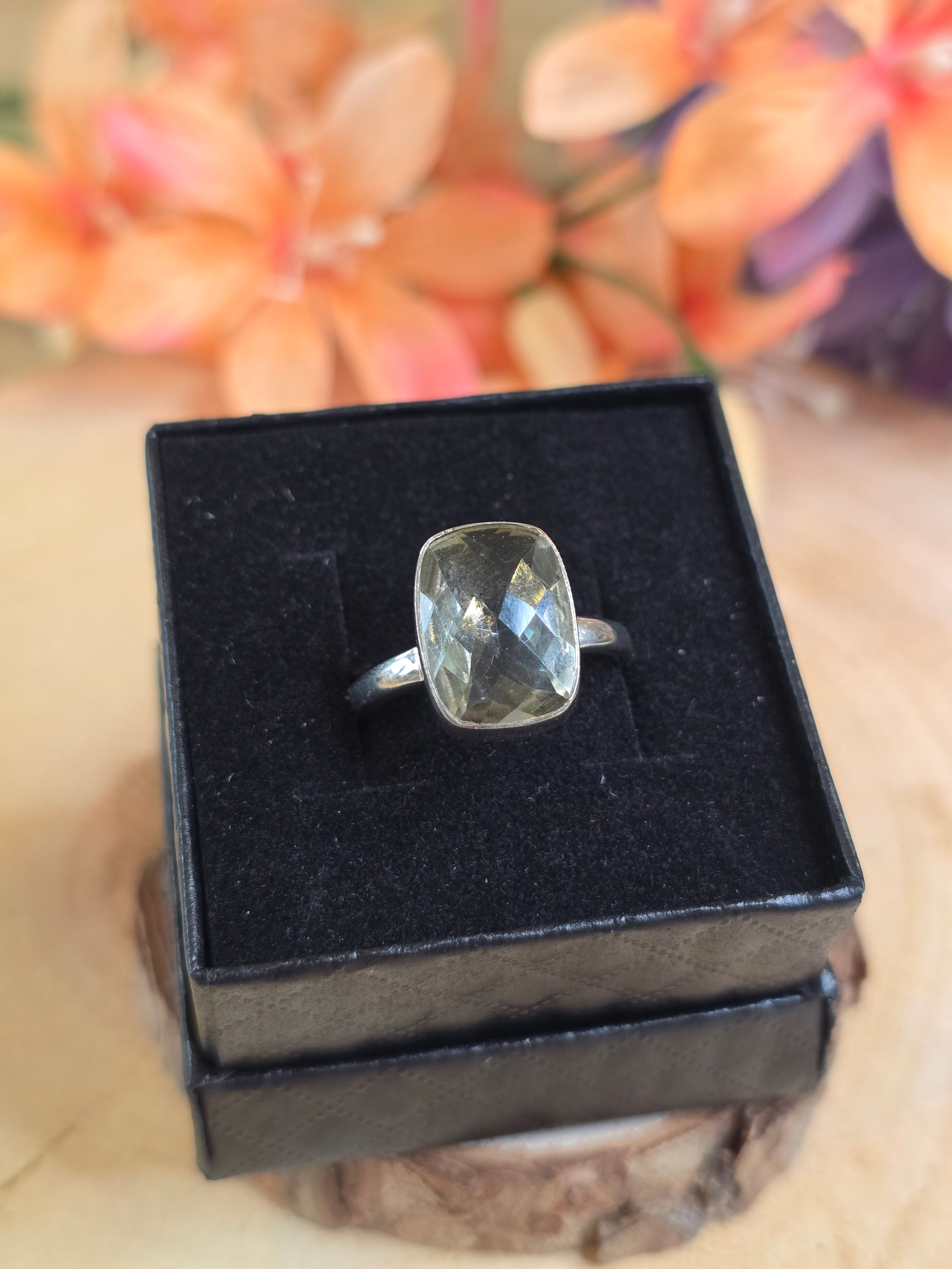 Praisolite Sterling Silver Ring - 4.2g - UK R