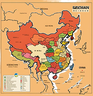 Map of Szechuan Province, China