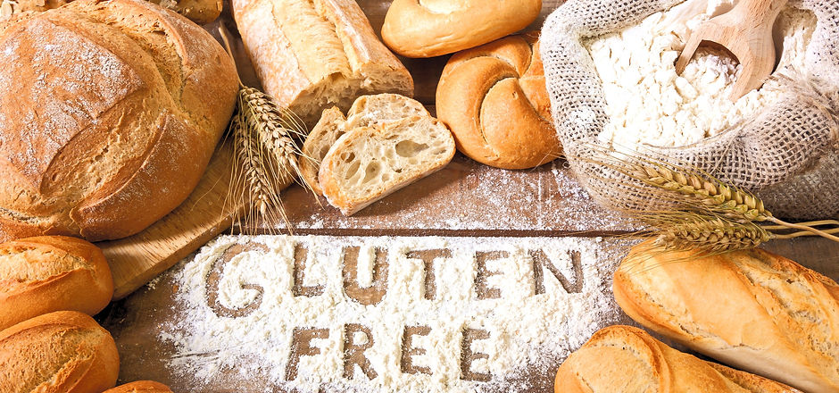 a sign reading Gluten-free written on a table