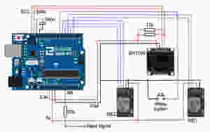 Schematic diagram for my Arduino oscilloscope