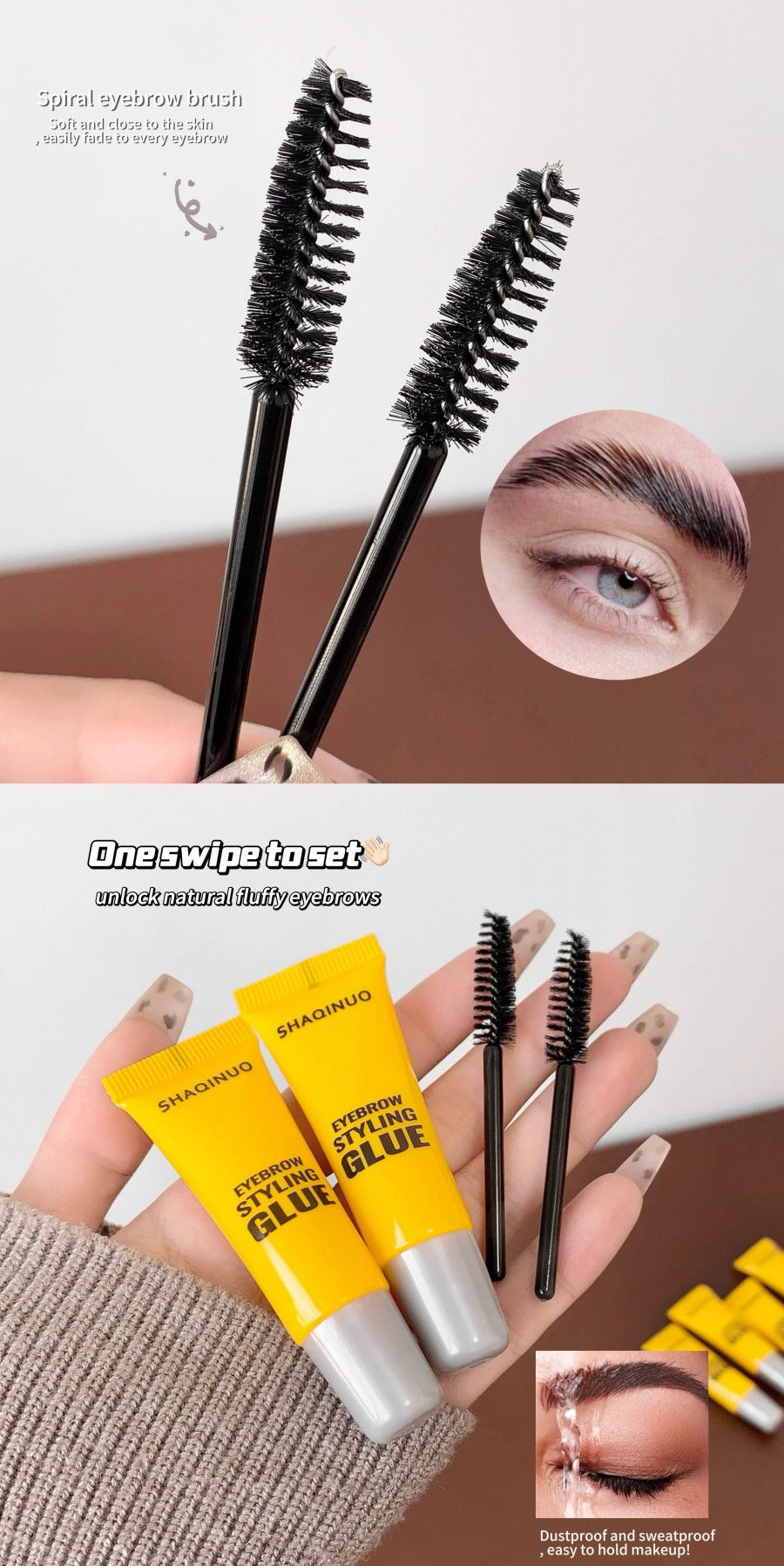 Thumbnail: Eyebrow shaping gel Eyebrow shaping cream with brush Wild eyebrow strong shaping