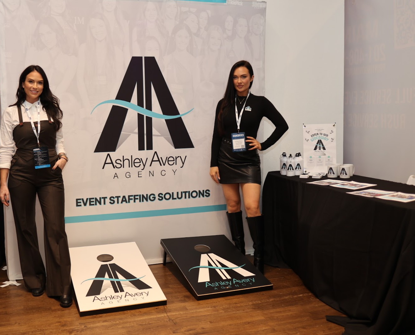 Ashley Avery Agency staff at the agency's event staffing solutions booth