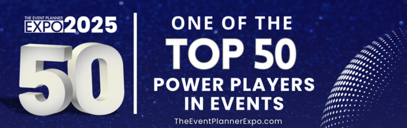 The Event Planner Expo 2025 banner: one of the Top 50 Power Players in Events