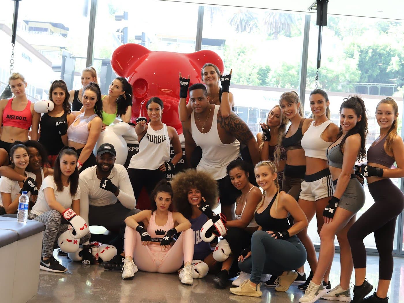 The full group of candidates gathered at the Los Angeles open call