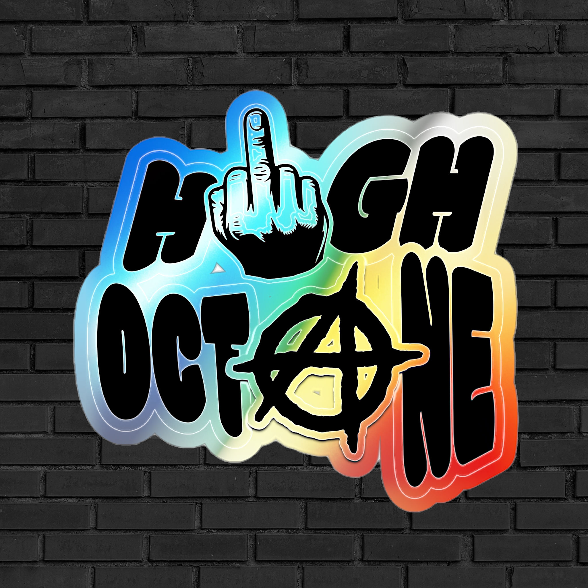 Holographic High Octane Rebel Sticker