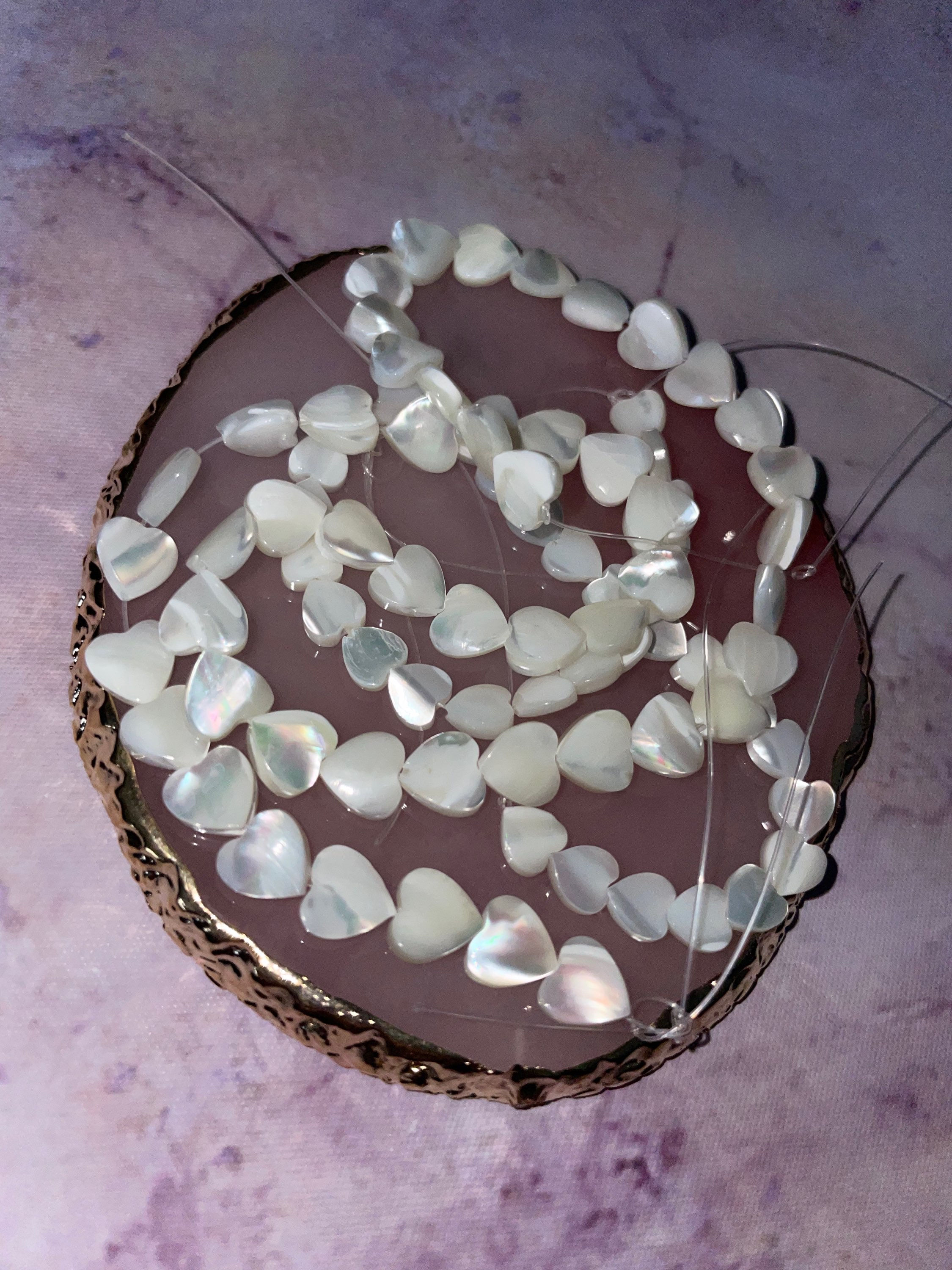 Mother of Pearl Heart Bracelet