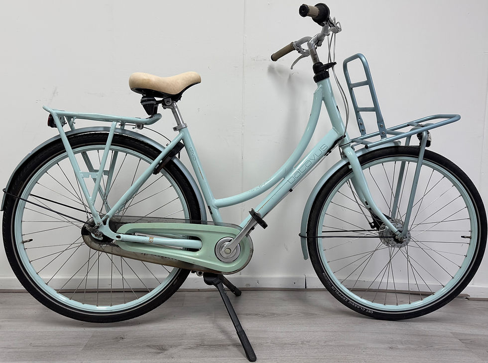 Lichtblauwe Brik Brut Herenfiets voor het vervoer of Rijwielshop Centraal.