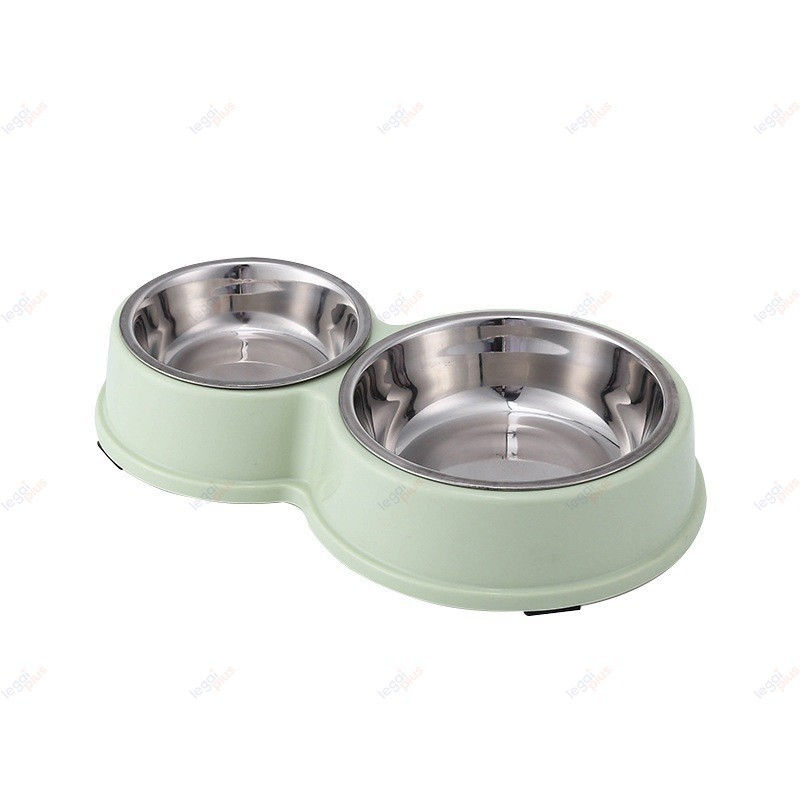 Miniatura: Comedouro Bebedouro Duplo Aço Inox Base Antiderrapante para Caes e Gatos Facil 