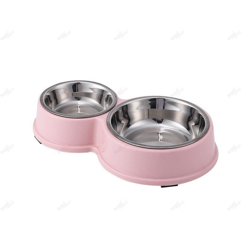 Miniatura: Comedouro Bebedouro Duplo Aço Inox Base Antiderrapante para Caes e Gatos Facil 