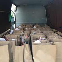 Parcels loaded in van