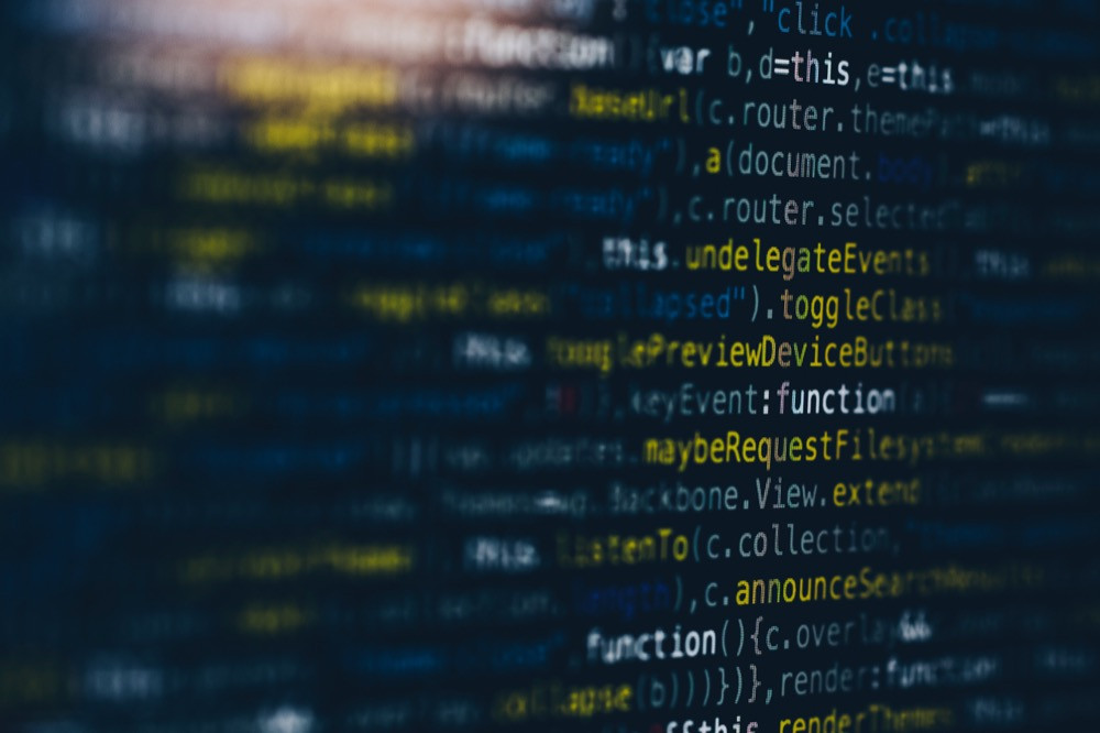 Close up of code