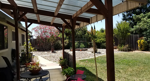 Covered Patio Sustainable Backyard