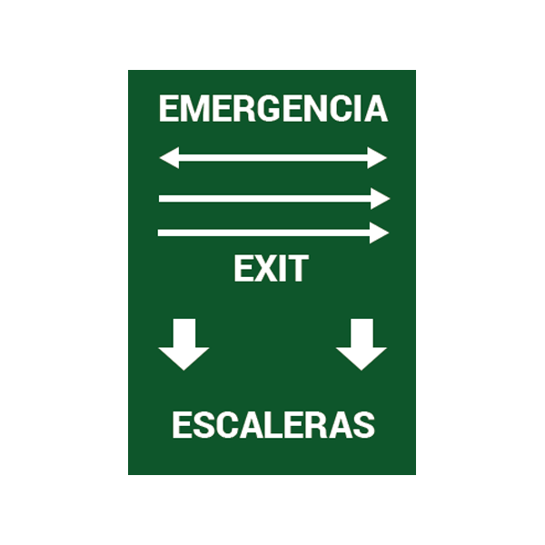 Thumbnail: Adhesivos y pictogramas intercambiables para señalética Slim Segurimax – flechas y salida de emergencia