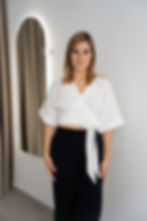 Miniatura: Černé mušelínové široké kalhoty