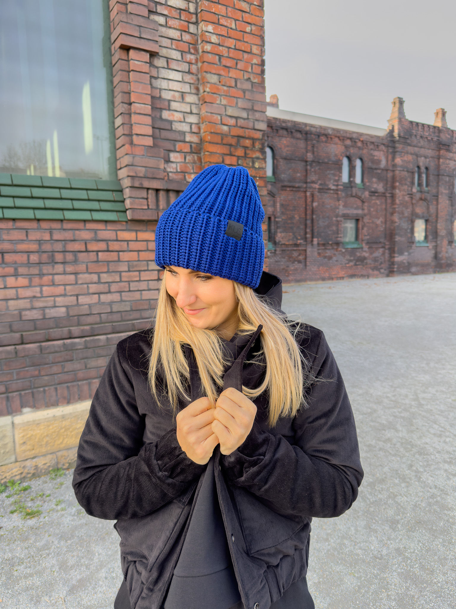 Unisex merino čepice modrá