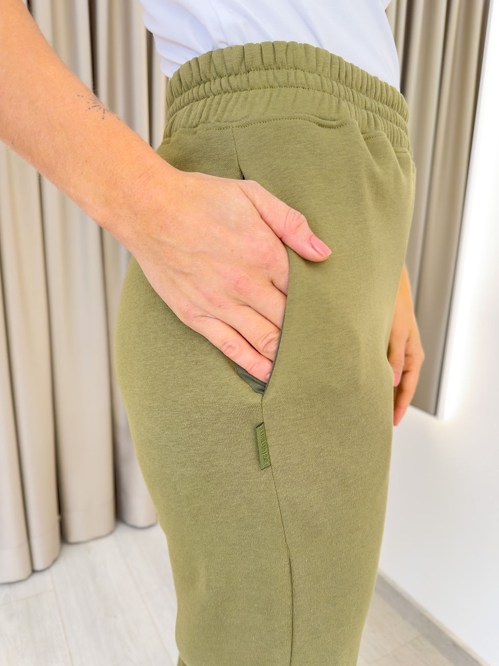 Miniatura: Khaki unisex tepláky