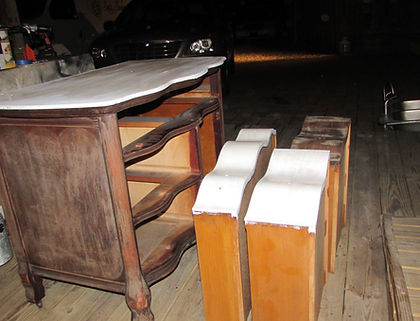 Repurposing Antique Dresser to Bathroom Sink