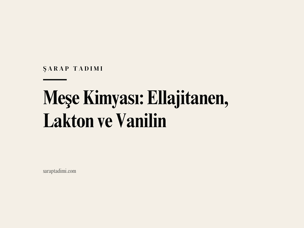 Meşe Kimyası: Ellajitanen, Lakton ve Vanilin