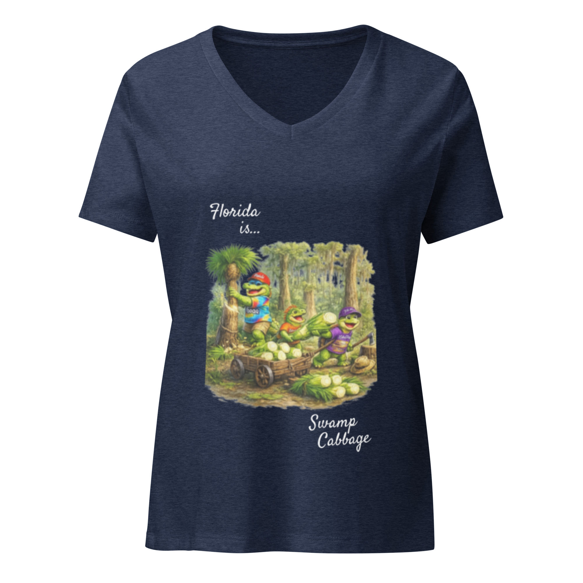 tee shirt v neck swamp cabbage 2
