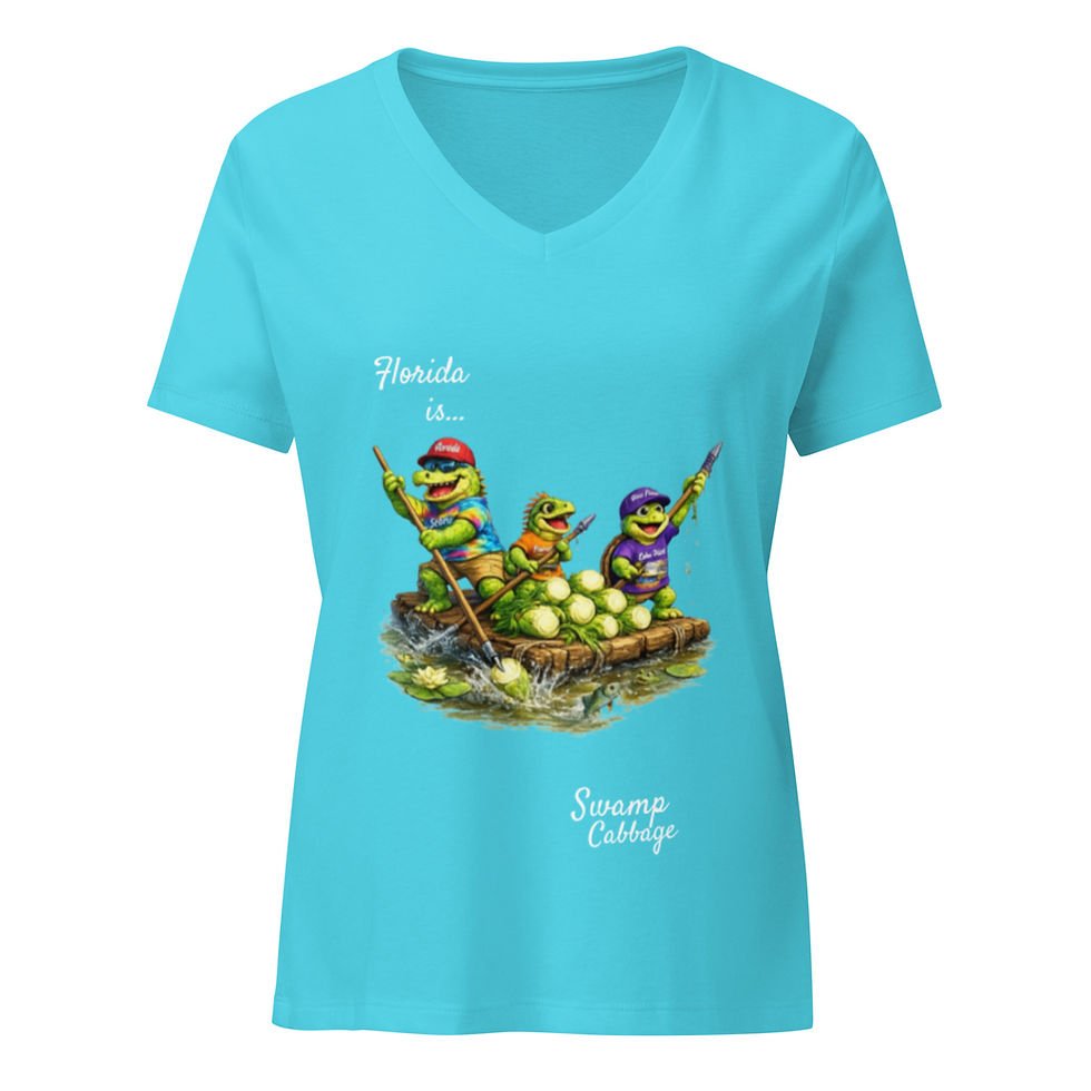 Thumbnail: tee shirt v neck swamp cabbage