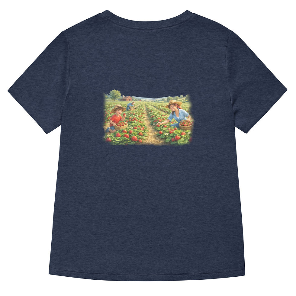 Thumbnail: tee short v neck strawberry fest