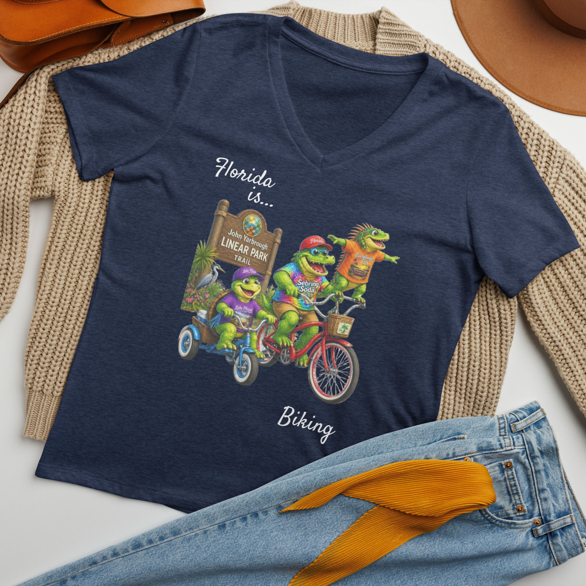 tee shirt v neck biking at john