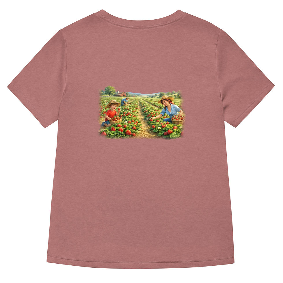 Thumbnail: tee short v neck strawberry fest