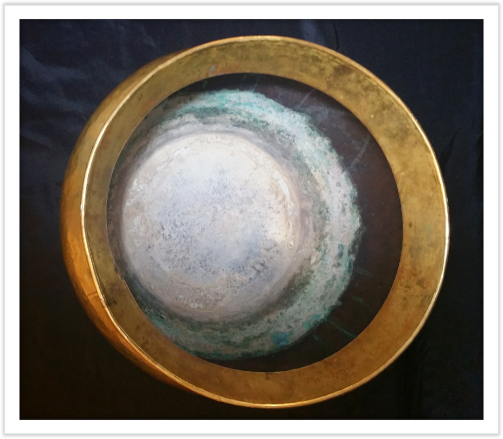 Thumbnail: Antique Large Solid Brass Floor Planter