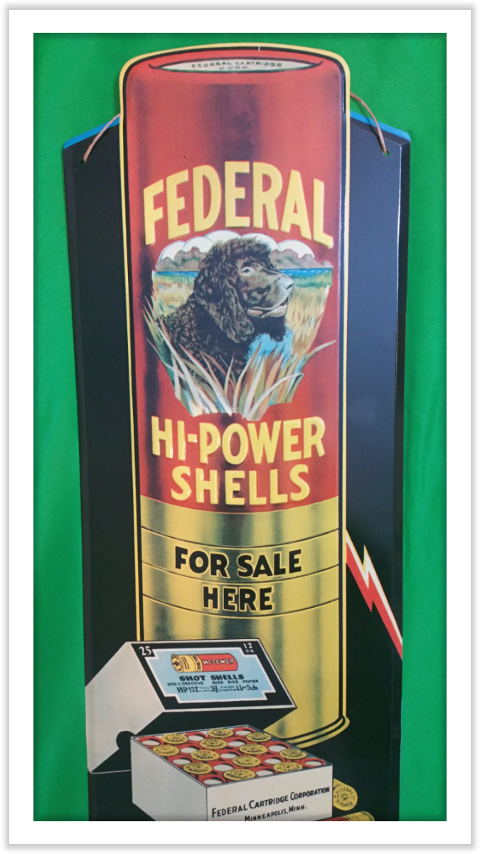 Thumbnail: Vintage Federal Cartridge Co. Enameled Tin Sign