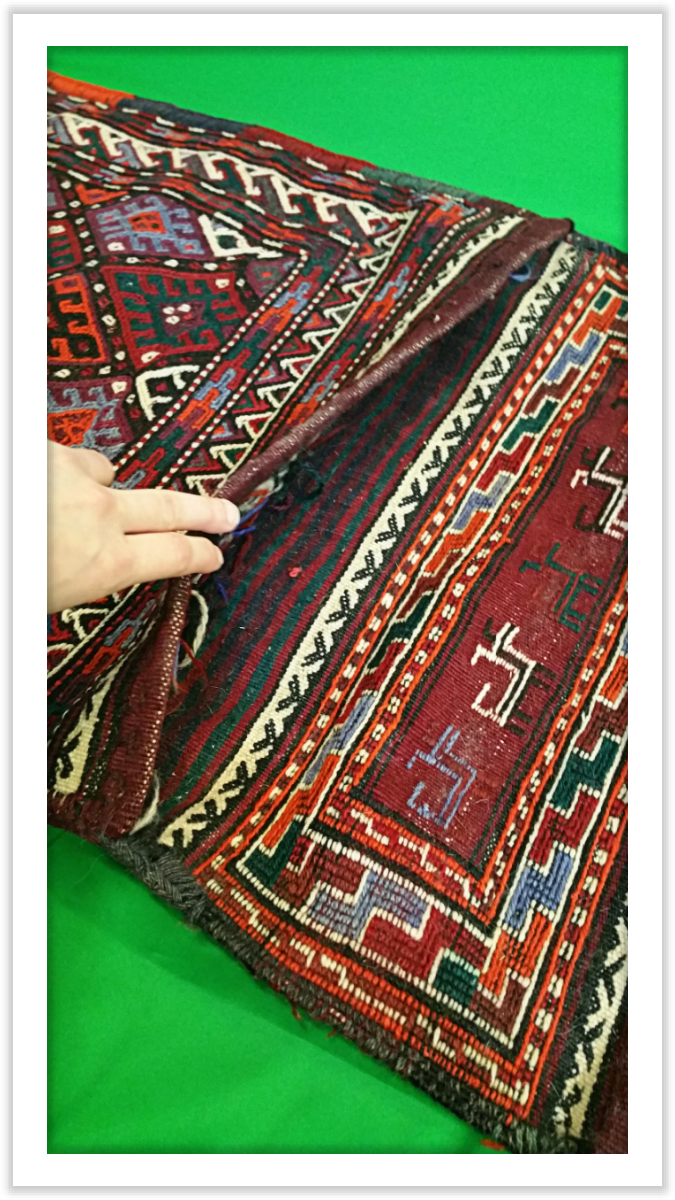 Thumbnail: Vintage Wool Hand Knotted Camel Blanket/ Rug/ Sack