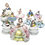 Thumbnail: Vintage German Porcelain Dresden Figurine Set (11) 