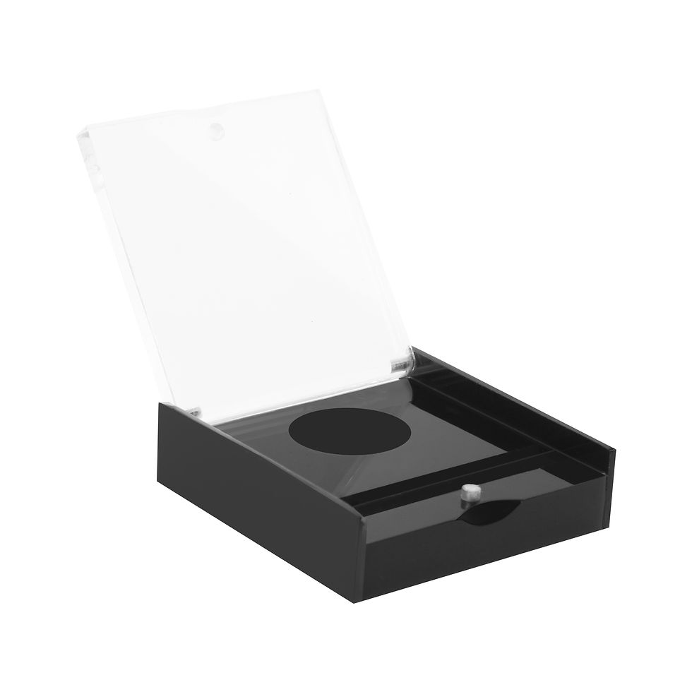 Thumbnail: DK21615 - Black diamond/precious display box with hinged lid
