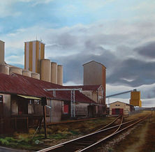 Grainstore - oil on canvas -  129x129cm - £1100
