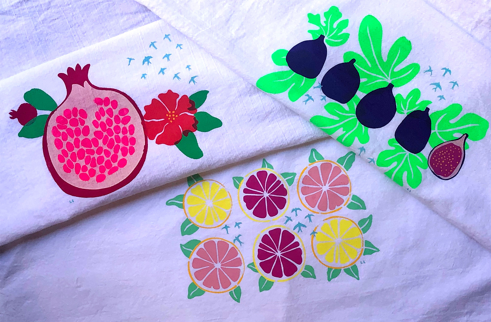 Fruit Tea Towel Trio