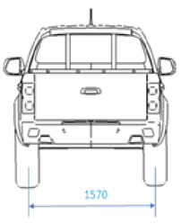 มุมมองด้านหลังของ JAC T8 EV Rear view of the JAC T8 EV  รถกระบะไฟฟ้า JAC T8  JAC T8 electric pickup Thailand