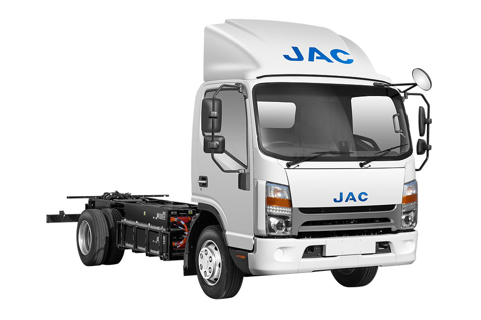 ภาพด้านหน้าทางเฉียง JAC N90 EV JAC N90 EV front three-quarter view รถบรรทุกไฟฟ้า JAC N90  JAC N90 EV truck